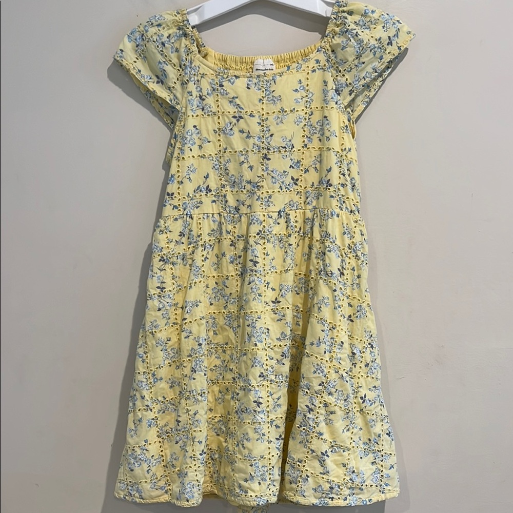 Abercrombie Kids Floral Yellow Kids Dress Size 9/10